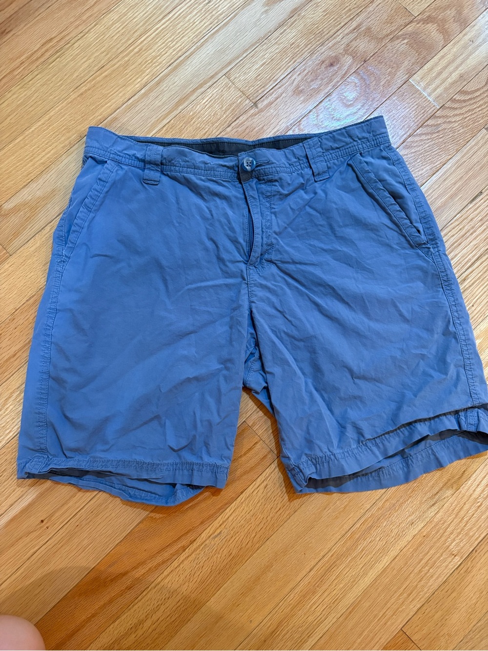 Columbia Sportswear Chino Shorts Men's 30 Blue Cotton Flat Front Casual Summer